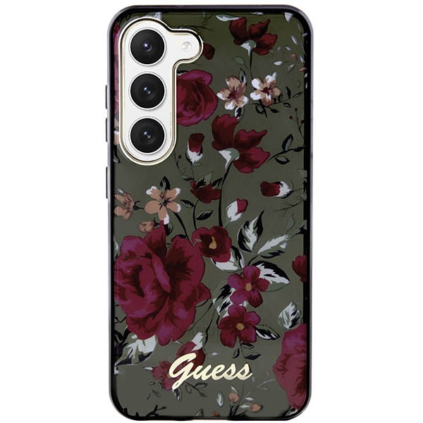 Obal Guess GUHCS23MHCFWSA S23 Plus S916 green/kaki hardcase Flower Collection Case