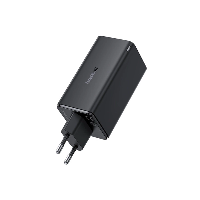 Baseus GaN6 Pro Ladegerät 100W 2 x USB-C 2 x USB-A mit schwarzem USB-C-Kabel 100W 1m - Schwarz