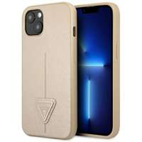 Case GUESS Apple iPhone 13 Mini Saffiano Triangle Logo Beige Hardcase
