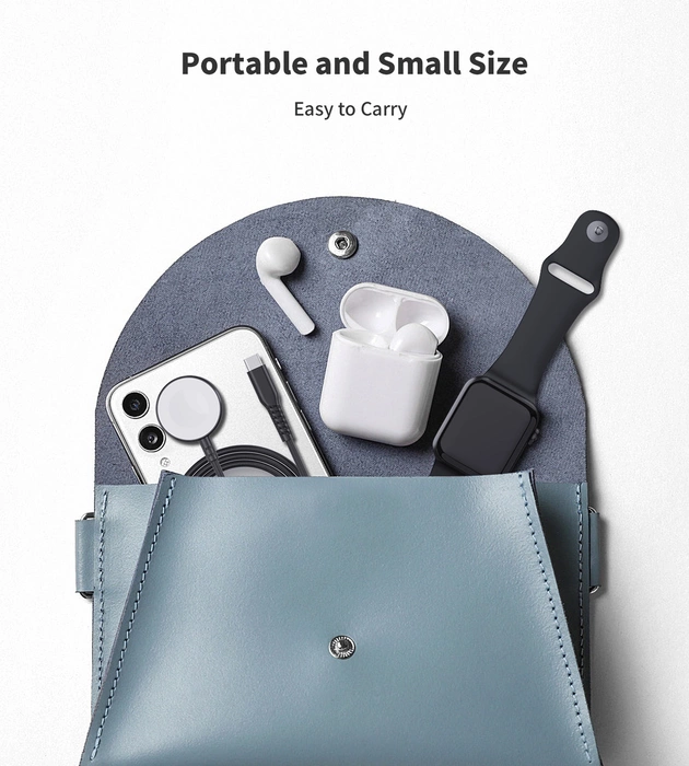 Choetech T319 MFI 5W bezdrátová nabíječka pro Apple Watch + USB-C kabel - černá