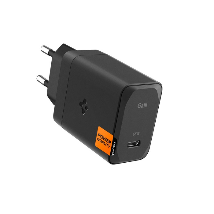 Ladergerät Spigen ARCSTATION PRO GAN-651 1-PORT NETZWERK LADEGERÄT 65W + TYP-C KABEL SCHWARZ