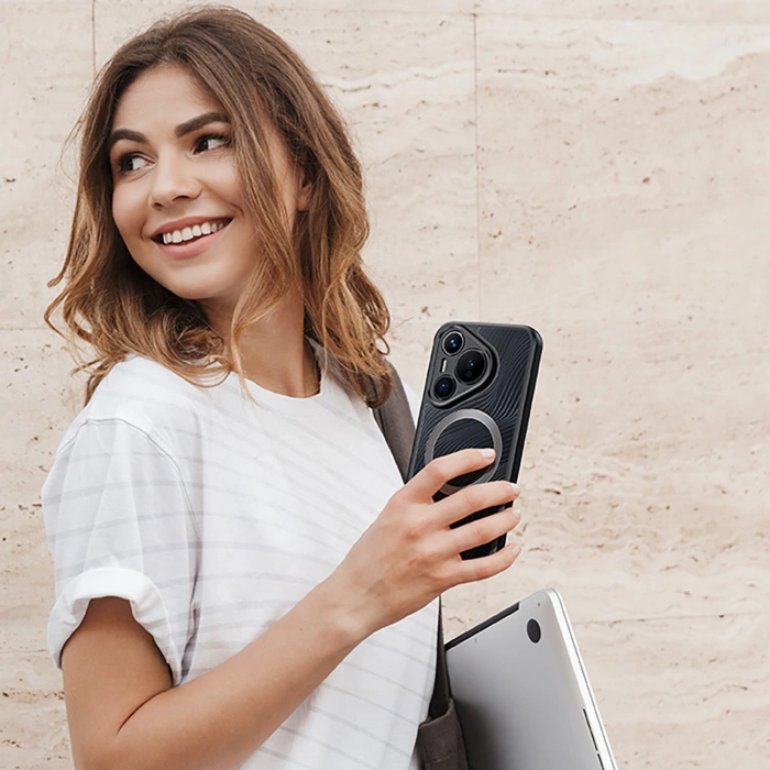 Etui Dux Ducis Aimo Mag z MagSafe na Huawei Pura 70 - czarne