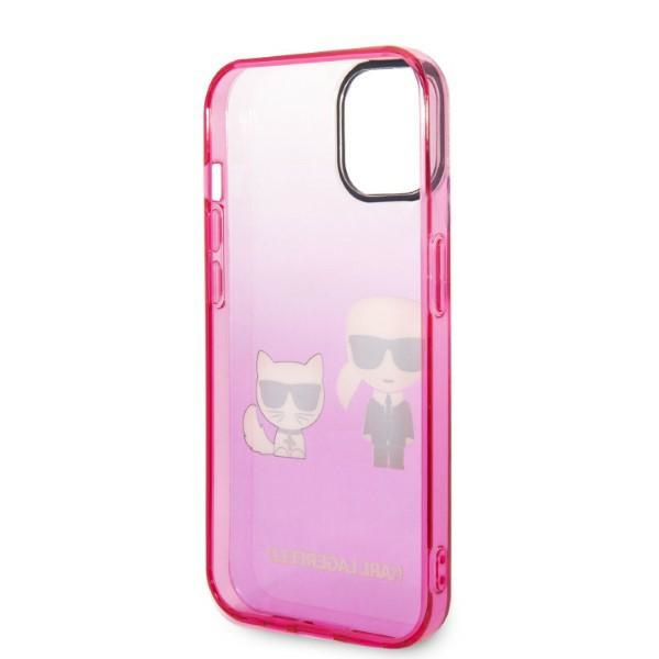 Karl Lagerfeld KLHCP14MTGKCP iPhone 14 Plus 6.7" hardcase pink/pink Gradient Ikonik Karl & Choupette