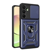 Hybrid Armor Camshield-Hülle mit Kameraabdeckung und Metallring für Samsung Galaxy A16 / A16 5G – blau