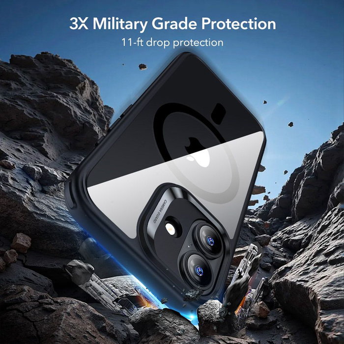 ESR CLASSIC HYBRID MagSafe &amp; TEMPERED GLASS IPhone 17 CLEAR/BLACK