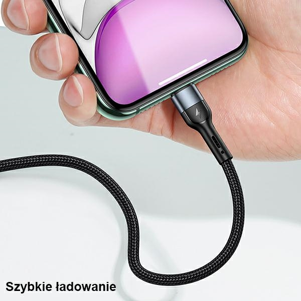 Kábel Opletený USAMS Micro USB U55 2A 1m SJ450USB01 US-SJ450 Black