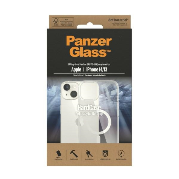 PanzerGlass HardCase iPhone 14 6.1" MagSafe Antibakteriell Militärische Qualität transparent 0409