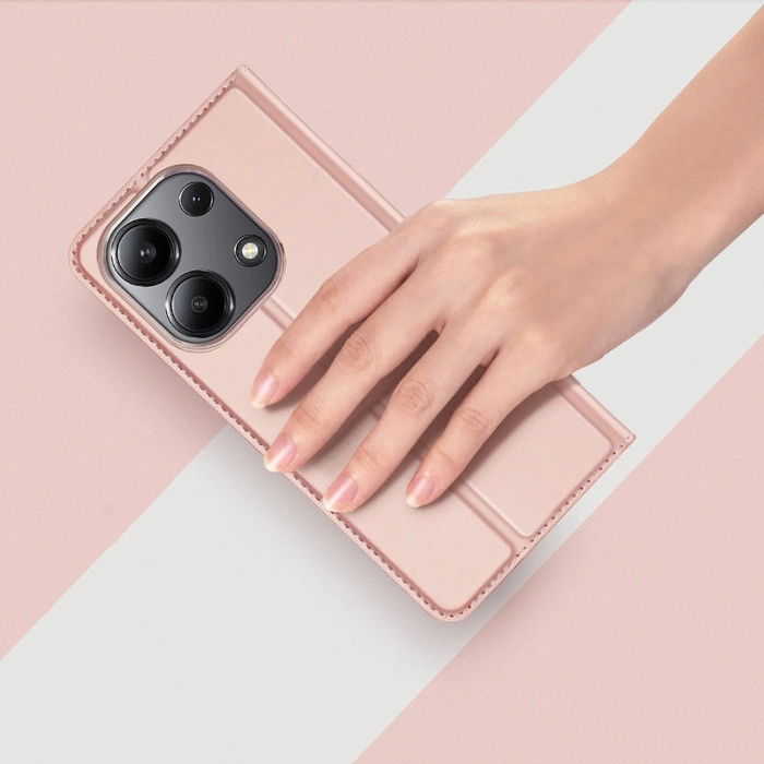 Étui à rabat Dux Ducis Skin Pro pour Xiaomi Redmi Note 13 4G - rose