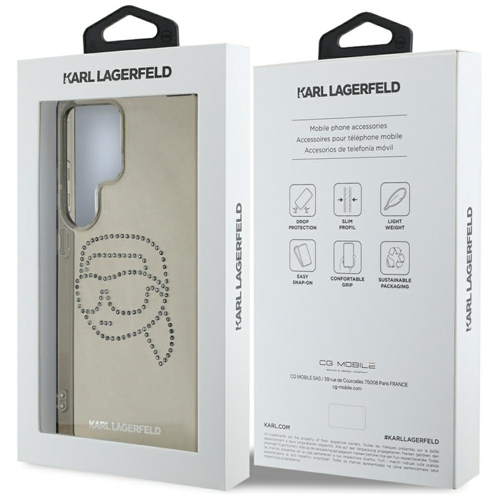 Etui Karl Lagerfeld Rhinestones Karl      Head Logo do Samsung Galaxy S25 Ultra czarny