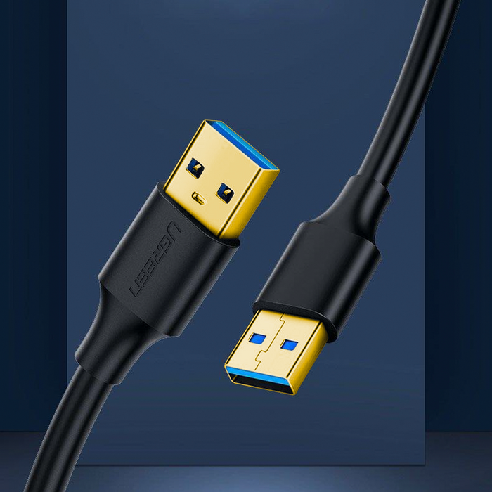 Ugreen kabel Kabel USB 3.0 (samec) – USB 3.0 (samec) 2m šedý (10371)