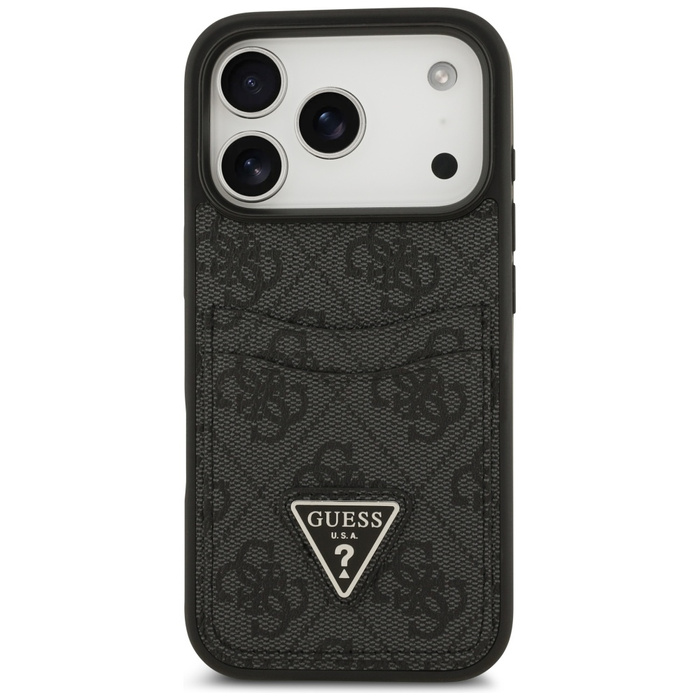 Etui Guess 4G Double Card Triangle do    iPhone 17 Pro czarny