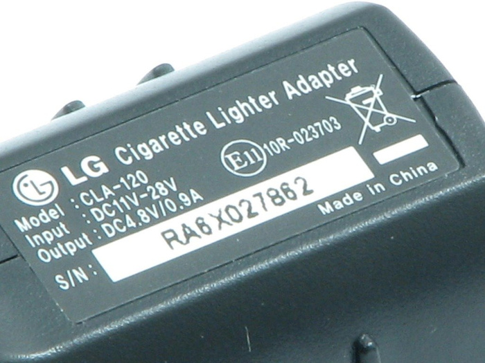 Caricabatteria da auto LG CLA-120 KU800 KP500 KU990