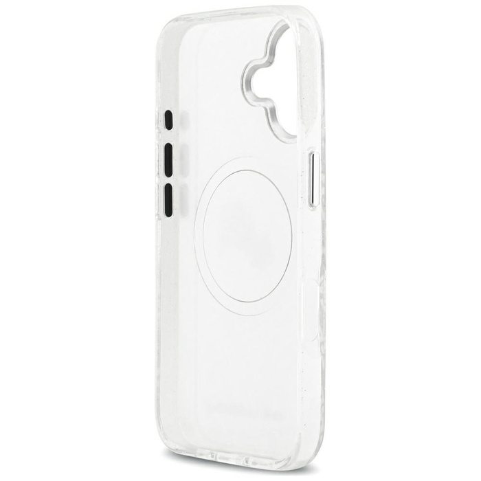 Etui Karl Lagerfeld IML Glitter Karl &   Choupette Heads Logo MagSafe do iPhone 17 szary