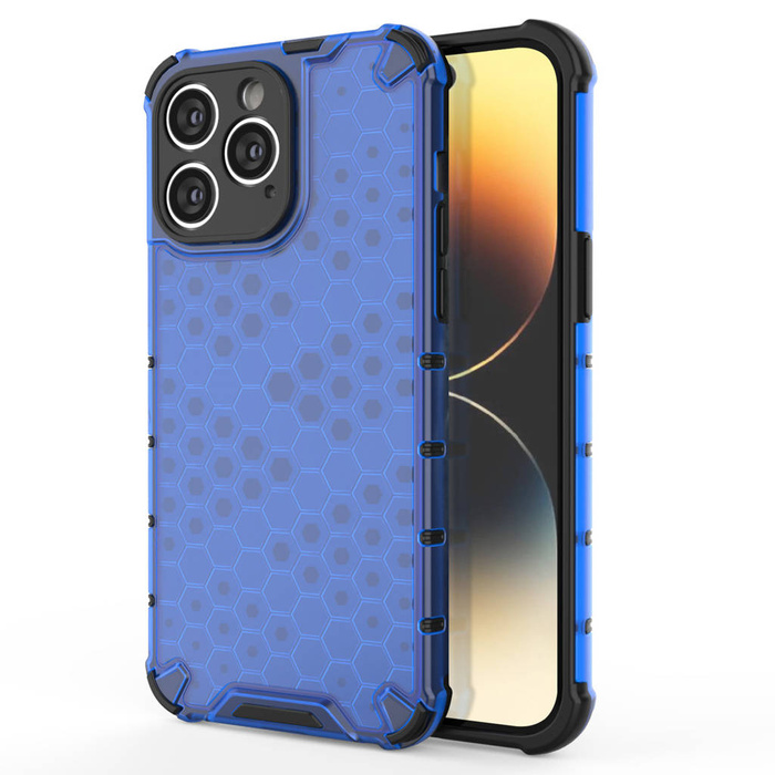 Obal Honeycomb Obal iPhone 14 Pro Max Armoured Hybrid Cover Bluecase
