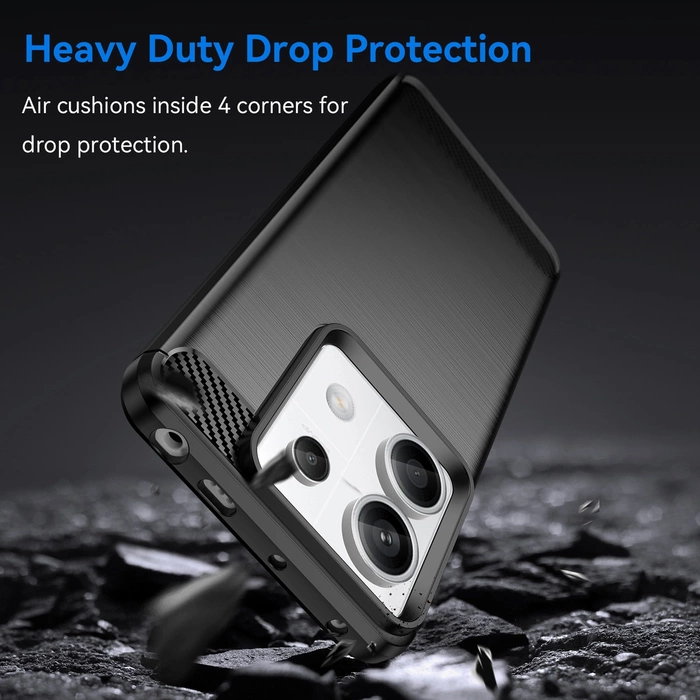 Coque Carbone pour Xiaomi Redmi Note 13 Pro - noir