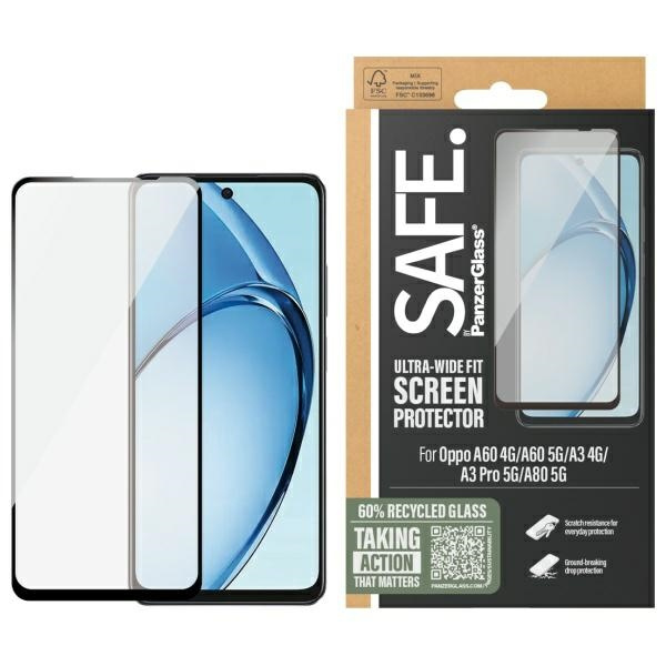 SAFE by PanzerGlass Oppo A60 4G / A60 5G  / A3 4G / A3 Pro 5G / A80 5G Screen Protection Ultra-Wide Fit SAFE95999