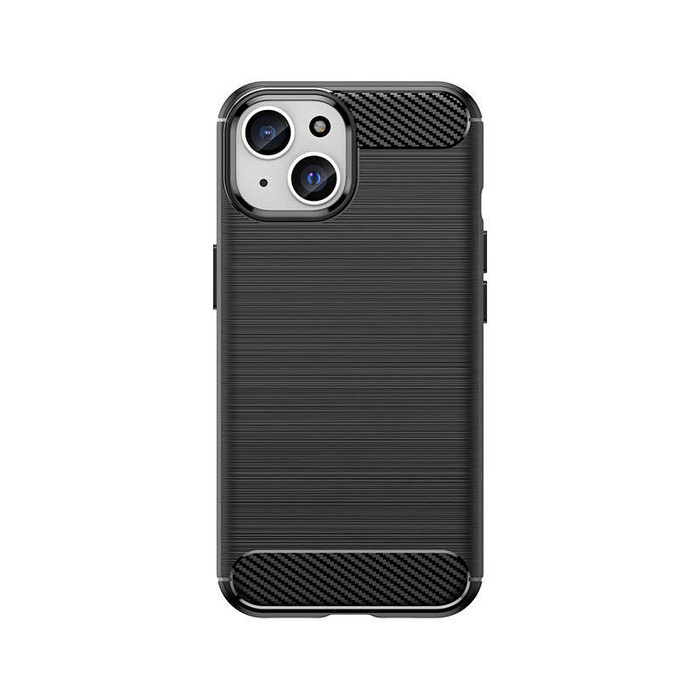 Coque souple motif carbone pour iPhone 15 Carbon Case - noir