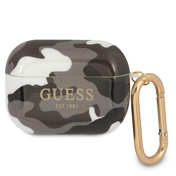 Cover GUESS Apple AirPods Pro Camo Collection Custodia nera