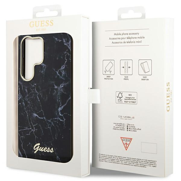 Case Guess Guhcs23lpcumak S23 Ultra S918 Black/Black Hardcase Marble Case