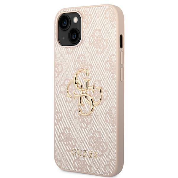 Case Guess iPhone 14 6.1" pink/pink hardcase 4G Big Metal Logo