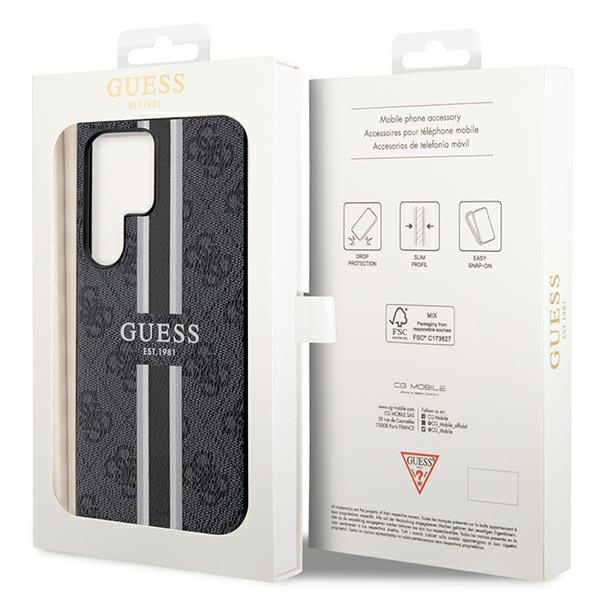 Coque Guess GUHCS23LP4RPSK S23 Ultra S918 noir/noir durcase 4G Printed Stripe Case