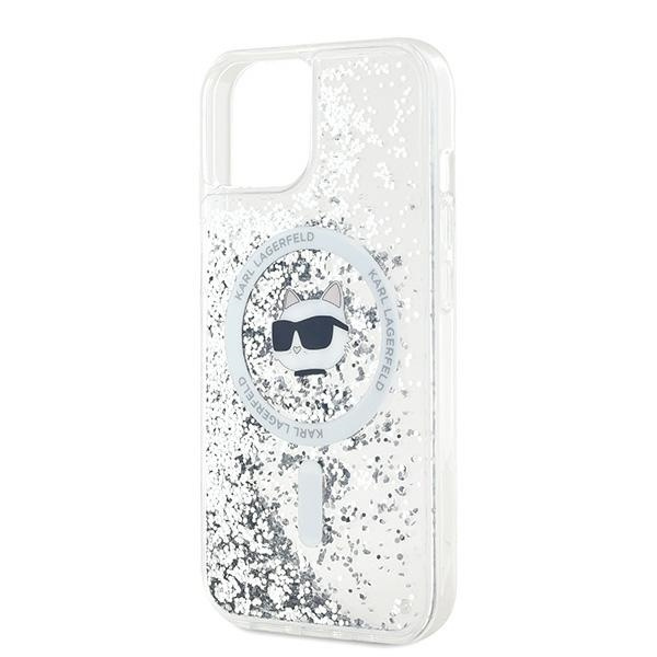 Etui Karl Lagerfeld KLHMP14SLGCHSGH iPhone 14 / 15 / 13 6.1" hardcase transparent Liquid Glitter Choupette Head Magsafe