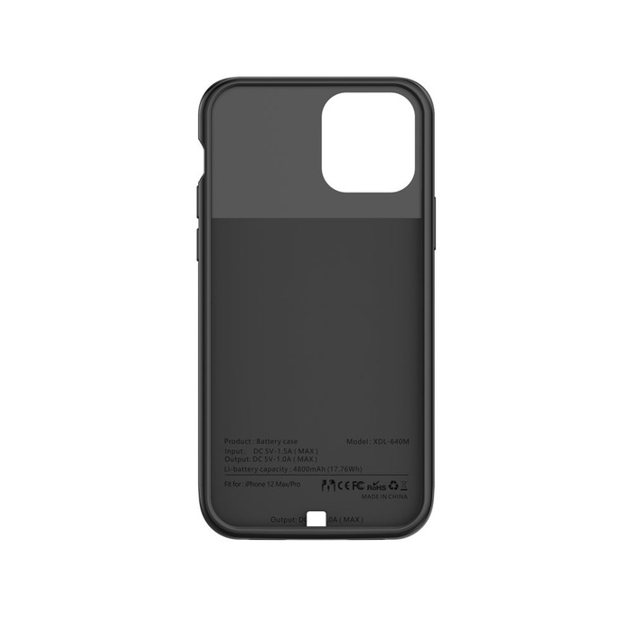 Coque TECH-PROTECT Powercase 4800MAH iPhone 12/12 Pro Noir Étui noir