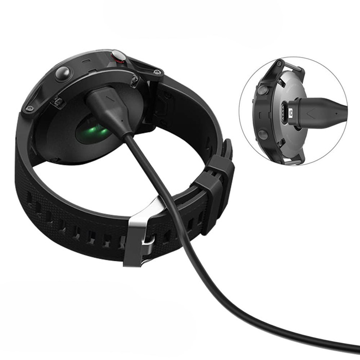 TECH-PROTECT MC04 ULTRABOOST CHARGING USB CABLE 100CM GARMIN WATCH BLACK