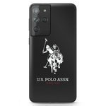 Puzdro US POLO Samsung Galaxy S21 Ultra G998 Shiny Big Logo USHCS21LTPUHRBK Black Case