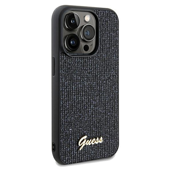 Etui Guess GUHCP13LPMSDGSK iPhone 13 Pro / 13 6.1" czarny/black hardcase Disco Metal Script Case