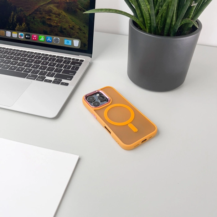 Magnetic Collection MagSafe iPhone 16 Pro Max Case - Orange