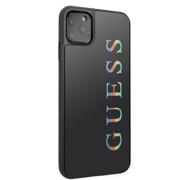 GUESS Apple iPhone 11 Pro Max Glitter Logo Schwarz Hülle