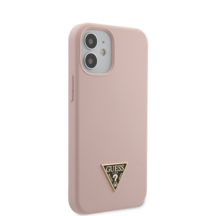  GUESS   12 Mini 5.4 Silicone Triangle Logo GUHCP12SLSTMLP Pink Hardcase