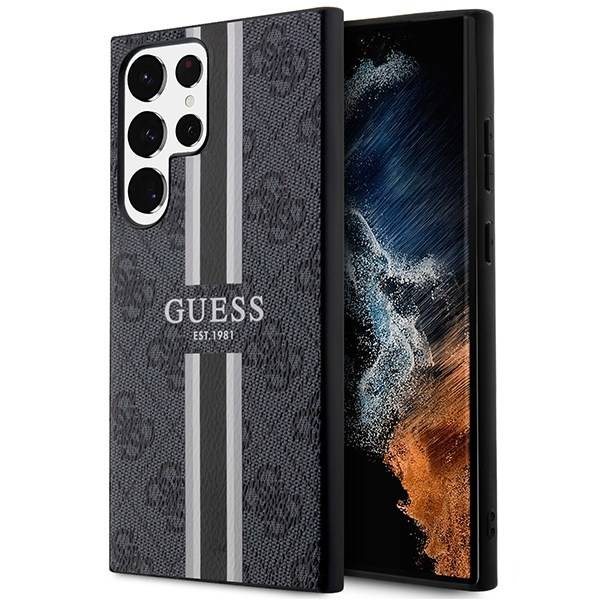 Coque Guess GUHCS23LP4RPSK S23 Ultra S918 noir/noir durcase 4G Printed Stripe Case
