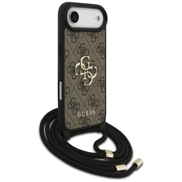 Etui Guess 4G Big Logo Cord Stap         Crossbody do iPhone 17 Air brązowy