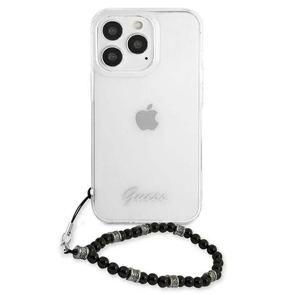 Pouzdro GUESS Apple iPhone 13 Pro Max Black Pearl Clear Hardcase