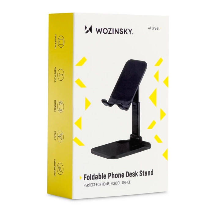 Wozinsky Supporto per telefono da scrivania Supporto per tablet pieghevole nero (WFDPS-B1)