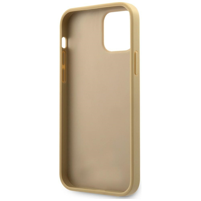Cover GUESS Apple iPhone 12 Mini 5.4 Iridescent Love Script Gold Logo GUHCP12SPUILGLG Oro Hardcase
