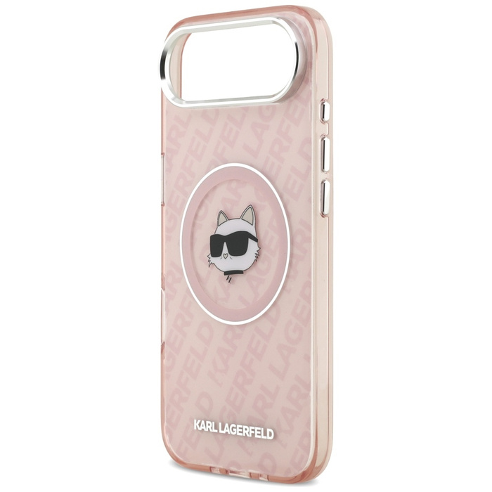 Etui Karl Lagerfeld IML Choupette Head   Logo MagSafe do iPhone 17 Air różowy
