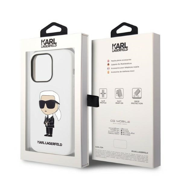 Telefontok Karl Lagerfeld iPhone 14 Pro Max 6.7" keménycase fehér/fehér szilikon Ikonik Ikonik