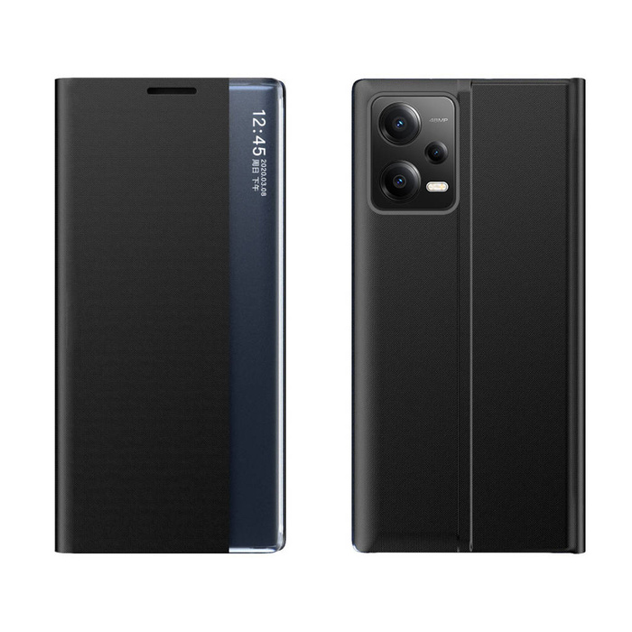 Nový kryt pouzdra na spaní pro Xiaomi Redmi Note 12 5G / Poco X5 5G kryt s odklápěcím stojánkem černý