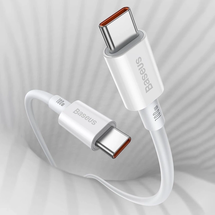 Baseus CATYS-C02 USB-C - USB-C PD QC FCP Kabel 100W 5A 2m - Weiß