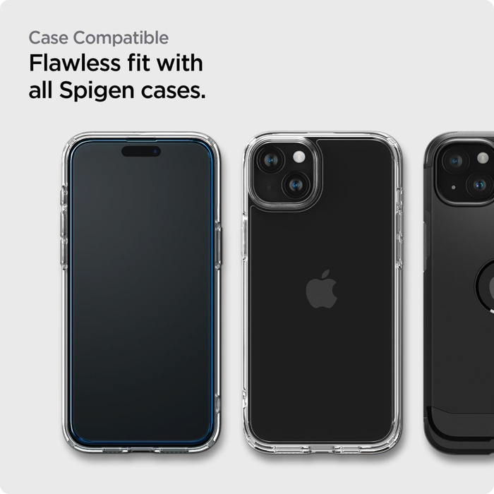 Verre trempé Spigen Alm Glass Fc 2-pack iPhone 15 Black