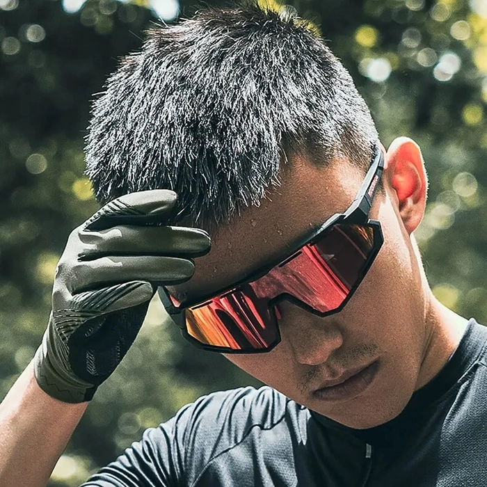 Rockbros 16110006002 shock-absorbing cycling gloves size M - green and black