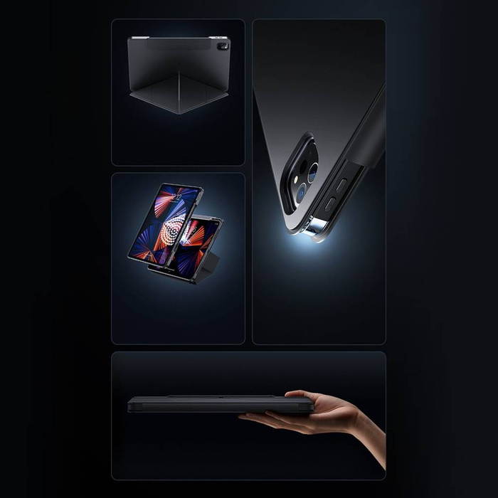 Baseus Safattach Y-Type Case für iPad Pro 12.9 "2018/2020/2021 Hülle mit Standfuß weiß (ARCX010102)