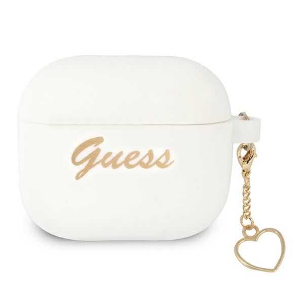 Guess GUA3LSCHSH AirPods 3 Cover weiß / weiß Silicone Charm Collection