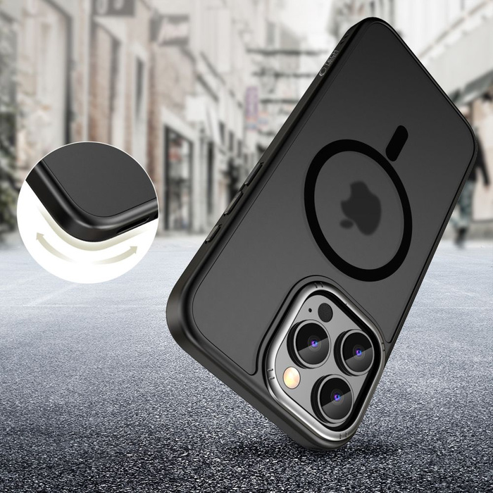 ETUI TECH-PROTECT MAGEDGE MAGSAFE IPHONE 16 PRO MATTE BLACK/GUNMETAL