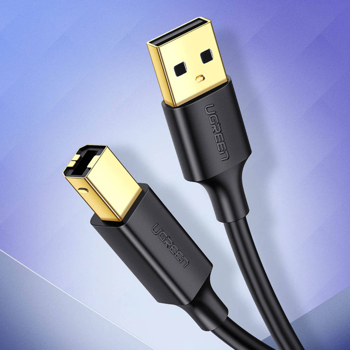 Ugreen kabel tiskárny USB-A - USB-B 480 Mb/s 5 m černý (US135)