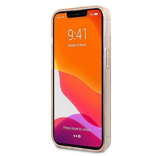 Cover KARL LAGERFELD Apple iPhone 13 Mini Glitter Karl's & Choupette Gold Hardcase