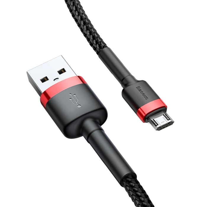 Baseus Cafule-Kabel CAMKLF-B91 USB-A / Micro-USB 2,4 A 1 m - Schwarz und Rot